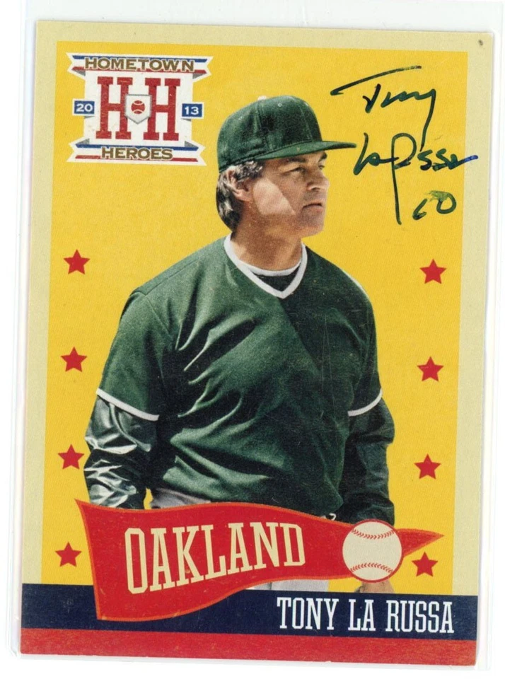 TONY LA RUSSA larussa OAKLAND 2013 Panini Heroes #198 Signed Card autograph AUTO - Image 1 of 1