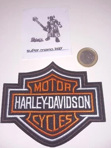 TOPPA PATCH RICAMATA HARLEY DAVIDSON MOTO RADUNI CUSTOM BIKER MOTOCICLETTA 10x8 - Foto 1 di 3