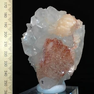 Apophyllite sparkly cluster w/ Stilbite & red Heulandite natural specimen 0.27kg - Bild 1 von 10