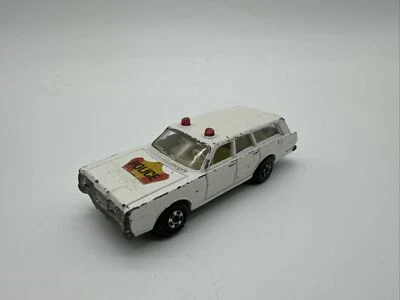 De colección 1971 Matchbox Lesney Nº 55 Superrápido Blanco Mercury Coche de Policía Vagón Foto 1 de 4