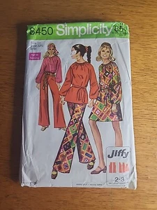 Vtg 1969 Simplicity 8450 Junior's Teen Dress Patterns,Size 10  - Picture 1 of 5