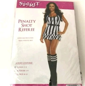 Spirito Halloween Colpo di Penalità Flirty Sexy Arbitro Costume Cosplay Mini Abito Sm - Foto 1 di 3