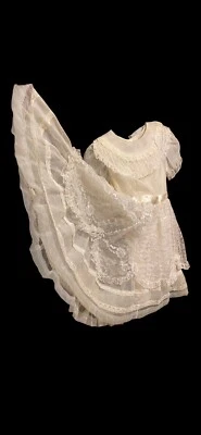 Vestido de encaje blanco vintage para niñas pequeñas boda comunión  Foto 1 de 4