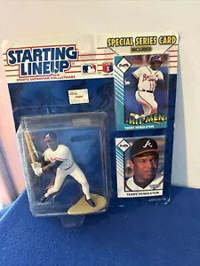 Figurina TERRY PENDLETON 1993 Atlanta Braves Starting Lineup e 2 carte nuova con scatola - Foto 1 di 7