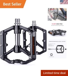 Aluminum Alloy MTB & Road Bike Pedals with Anti-Skid, Lightweight Design - Picture 1 of 10