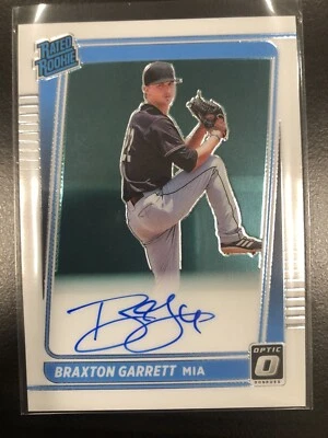 Braxton Garrett 2021 Optic “Rated Rookie” Autographed Card #RRS-BG - Image 1 of 2