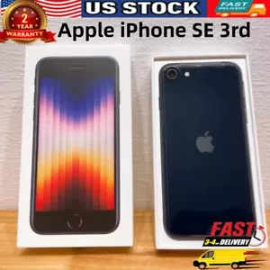 💯 New Sealed Apple iPhone SE 3rd Gen (2022)64-256GB Factory Unlocked 2 WARNTY - Picture 1 of 15