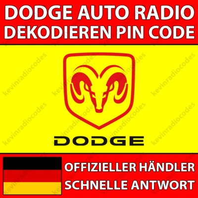 ✅DODGE RADIO DEKODIEREN PIN CODE FÜR ALLE MODELLE VP 1 VP2 UCONNECT 5 7 8.4 12✅ - Bild 1 von 4