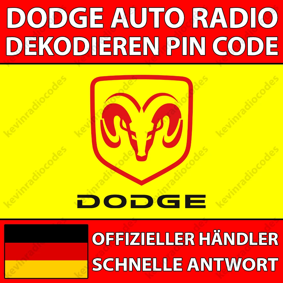 ✅DODGE RADIO DEKODIEREN PIN CODE FÜR ALLE MODELLE VP 1 VP2 UCONNECT 5 7 8.4 12✅ - Bild 1 von 4