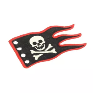 1x Lego Fabric Flag 8x5 Black Red Skull Flag Pirates 6289 6290 x376px4 - Picture 1 of 1