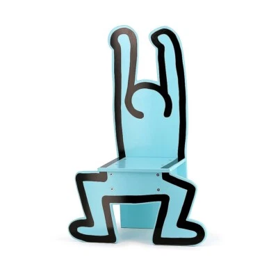 KEITH HARING chair children's kids wooden sculpture decoration France Vilac - Image 1 of 4