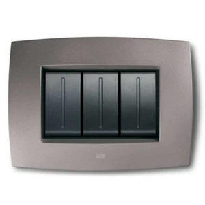 PLACCA SMART TECNOPOLIMERO  3 MODULI , GRIGIO PIETRA  - ABB SACE 2CSE0307SMP - Foto 1 di 1