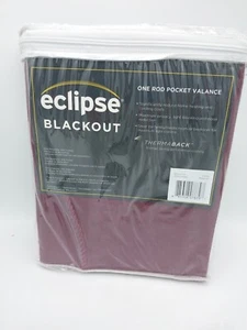 Eclipse Blackout Valnce Curtain 42in W x 21in L Canova Burgundy - Picture 1 of 7