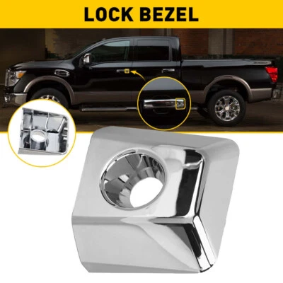 PARA NISSAN TITAN XD 2016 2017 2018 MANIJA DE PUERTA DEL CONDUCTOR IZQUIERDO LLAVE BISEL CUBIERTA EMBELLECEDOR Foto 1 de 4