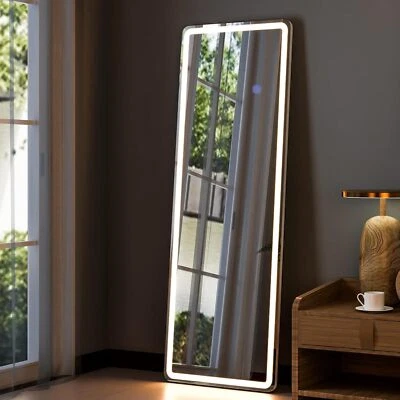 64"x21" Full Length Mirror with LED Lights 3 Color Lighting for Dressing Room - Image 1 of 4