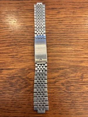 Vintage Bulova Watch Band Stainless Steel 18mm Bracelet - Image 1 of 4