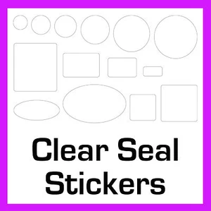 Packing Box Permanent Transparent Gloss Clear Seal Stickers Sticky Labels - Picture 1 of 1