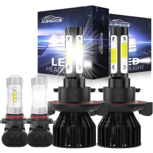 4x faros LED + bombillas antiniebla H13+H10 para Jeep Liberty utilitario 4 puertas 2008-2012 - Imagen 1 de 12