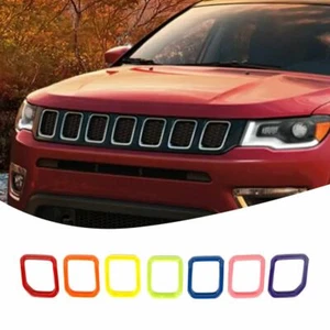 Parrillas delanteras Parrilla Inserto Anillo Cubierta Borde Biseles para Jeep Compass 2021+ 7 colores - Imagen 1 de 8