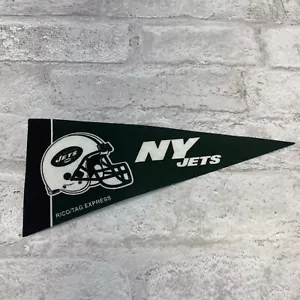 NFL Mini PENNANT FLAG New York Jets by Rico/Tag Express 9"x 4” - Picture 1 of 3