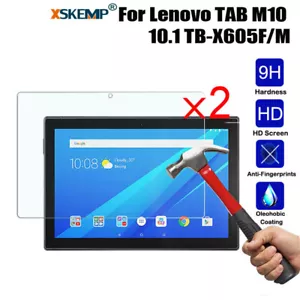 2PCS Tempered Glass Screen Protector Shield Cover Fr Lenovo Tab M10 TB-X505 X605 - Picture 1 of 14