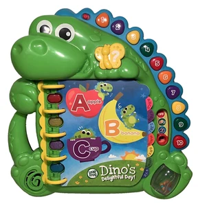 Leap Frog Dino's Day Book Alphabet Learning Educational Toy Interactive Tested🐸 - Picture 1 of 7
