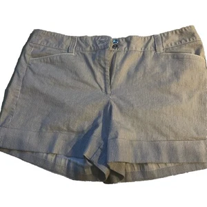 Pantalones Cortos Casa Blanca Mercado Negro WHBM Blanco Con Rayas Negras Talla 12 - Imagen 1 de 7