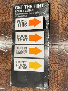 Get The Hint, Loud & Clear Exclamation Tags, Adhesive Labels - Picture 1 of 2