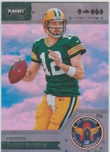 Aaron Rodgers 2018 Playoff Football AIR COMMAND INSERT Football Card GB PACKERS! - Bild 1 von 2
