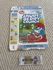 Vintage 1983 Smurfberry Crunch Empty Box W/Unopened Original Metal Smurf Sign