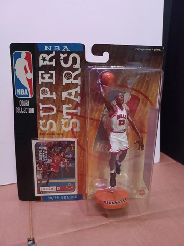 1998 MICHAEL JORDAN Mattel NBA Super Stars Court Collection White Jersey Cover