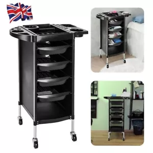 4 Drawer Salon Hairdresser Trolley Barber Beauty Storage Basket Rolling Cart - Picture 1 of 11