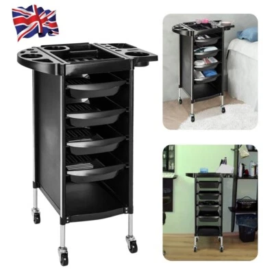 BRANDED 4 Drawer Salon Hairdresser Trolley Beauty Barber Storage Basket Rolling Cart