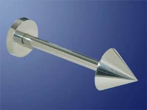 Soporte de rafrosette latón níquel macizo modelo brillo cono - Imagen 1 de 1
