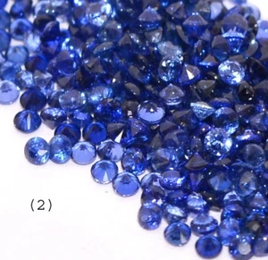 5.00 Cts Natural Blue Sapphire Diamond Cut 1.50 mm Lustrous Faceted Gemstones - Picture 1 of 6