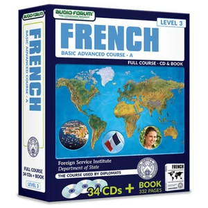 FSI: Basic French Advanced A (34 CDs/Book) by Foreign Service Institute  - Picture 1 of 3