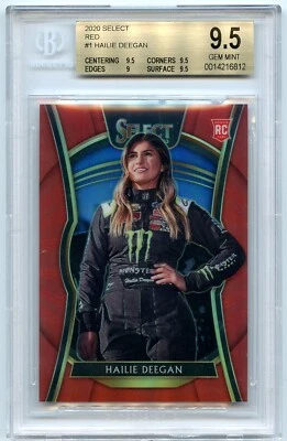 2020 PANINI CHRONICLES SELECT RED PRIZM HAILIE DEEGAN #1 BGS 9.5 ROOKIE /99 - Image 1 of 2