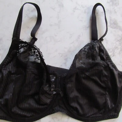 Nuevo Sujetador Chantelle 38G Negro Pont Neuf 3 Piezas Copa Con Aros Cierre Trasero Foto 1 de 4