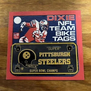 DIXIE NFL PITTSBURGH STEELERS SUPER BOWL NFL CHAMPS BICYCLE PLATE TAGS - Picture 1 of 9