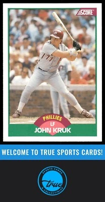 1989 Score Rookie & Traded #70T John Kruk - Image 1 of 2