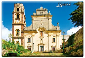 MAGNETE RETTANGOLARE CALAMITA FRIGO FRIDGE MAGNET SICILIA LIPARI EOLIE CHIESA - Imagen 1 de 1