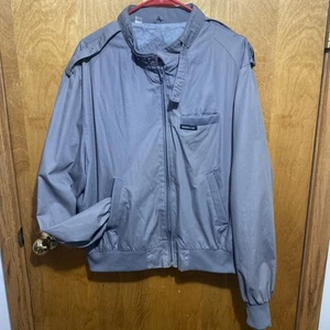VTG 80s 90s Members Only Jacket Mens XL (46) GRAY Bomber Full Zip Coat - Picture 1 of 9