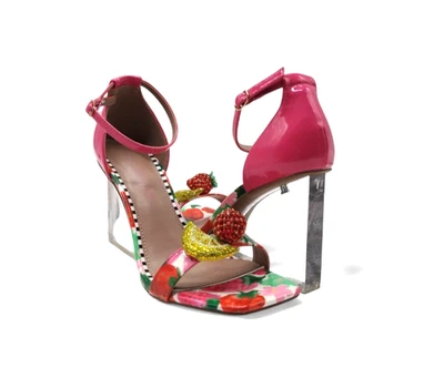 Sandalia Betsey Johnson para mujer talla 9,5 Harlen Berry multi estrás correa al tobillo Foto 1 de 4