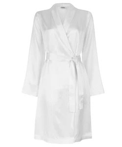 La Perla Damen Seide Kurz Morgenmantel Weiß Größe S - Bild 1 von 1