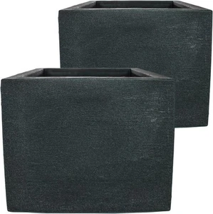 2er Set Blumentopf Groß Outdoor 50x50x40 cm, Große Pflanzkübel Terasse Garten - Bild 1 von 3