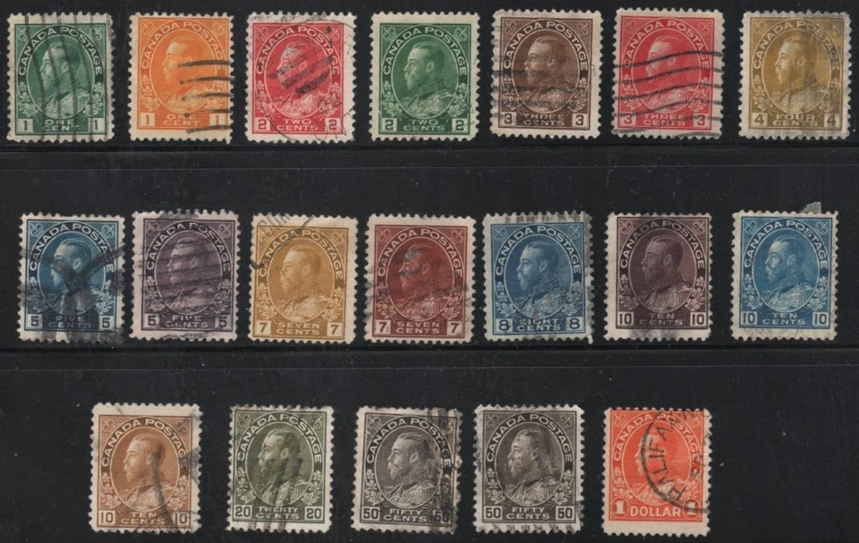 CANADA #104-122 1911 KGV Admiral Set Used - Image 1 of 1