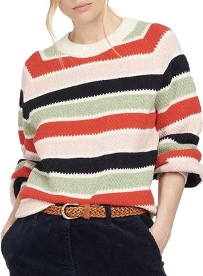 Barbour 1894 Colywell Stripe Wool Blend Sweater Size 8 - Image 1 of 4