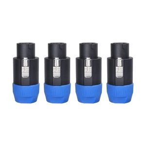 4 Packs NL8FC 8 Pole Speaker Speakon Cable Connector Compatible Neutrik Adapter - Picture 1 of 11