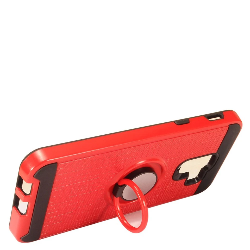 GSA Brushed Hybrid Case Ring Stand For Samsung Galaxy A6 & A600 Red - Image 1 of 1