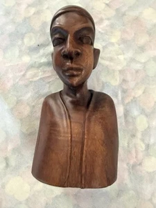 Holzbüste, Mann ?, aus West-Afrika, gebraucht, Standbüste - Bild 1 von 8